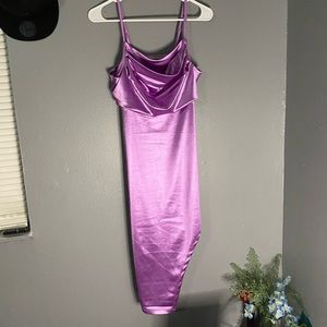 Purple silk dress